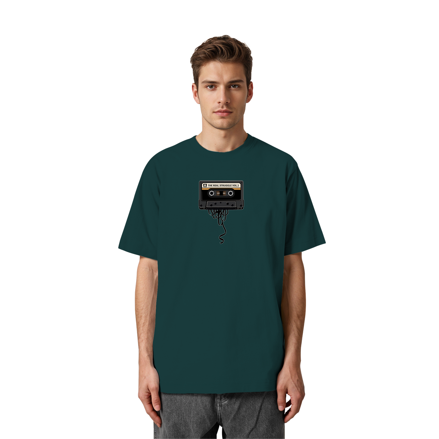 The Real Struggle I Oversized Organic Shirt