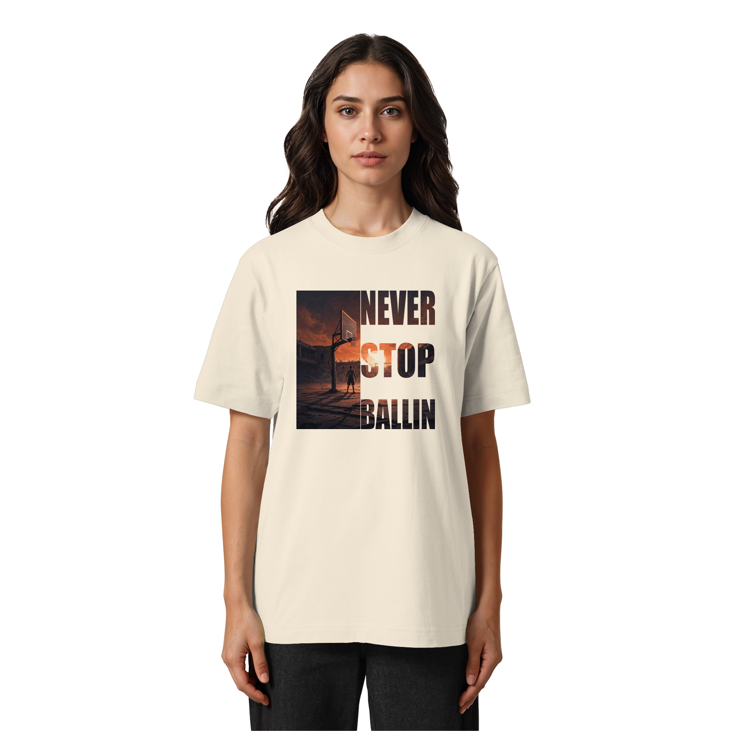 NEVER STOP BALLIN | Heavy Organic Shirt