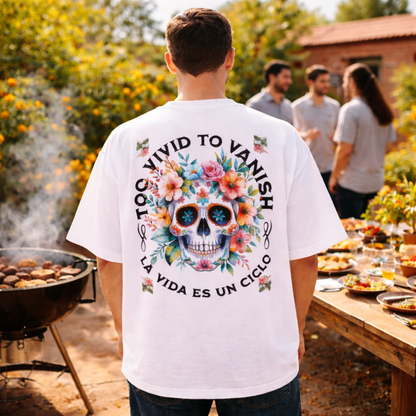 Floral Skull | Oversized Organic Shirt