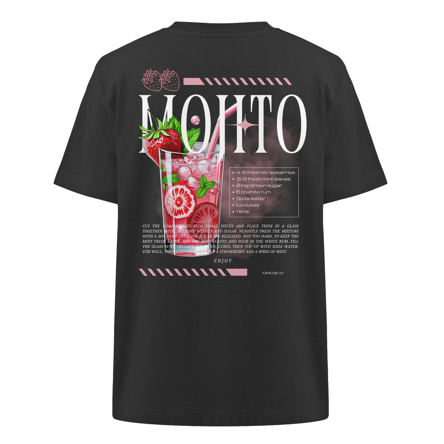 MOJITO STRWBRY I Oversized Organic Shirt