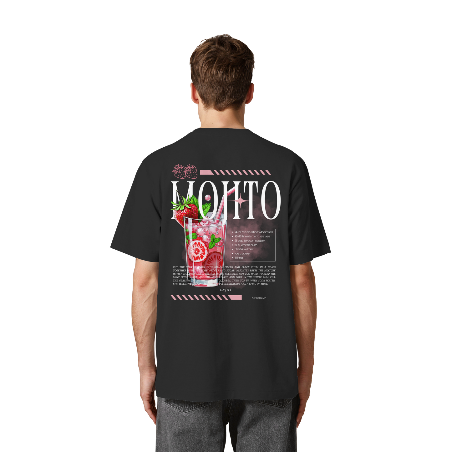 MOJITO STRWBRY I Oversized Organic Shirt