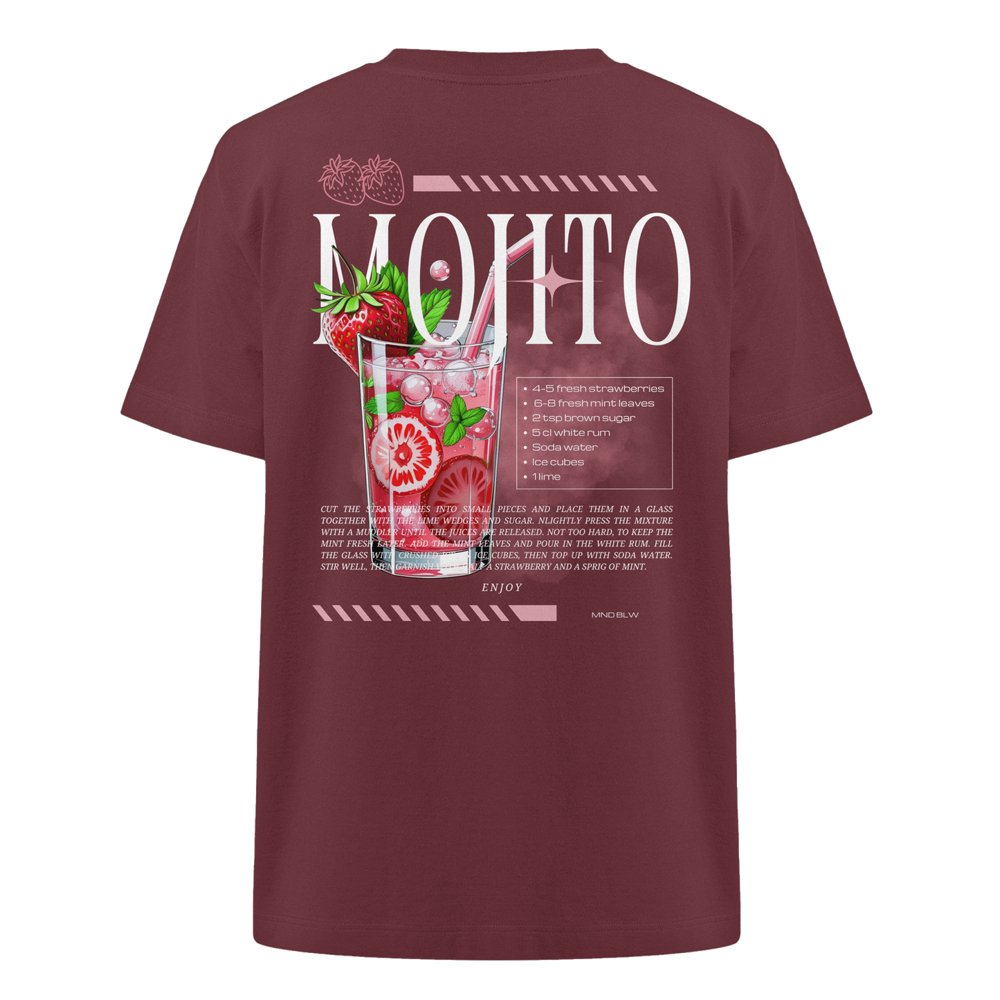 MOJITO STRWBRY I Oversized Organic Shirt