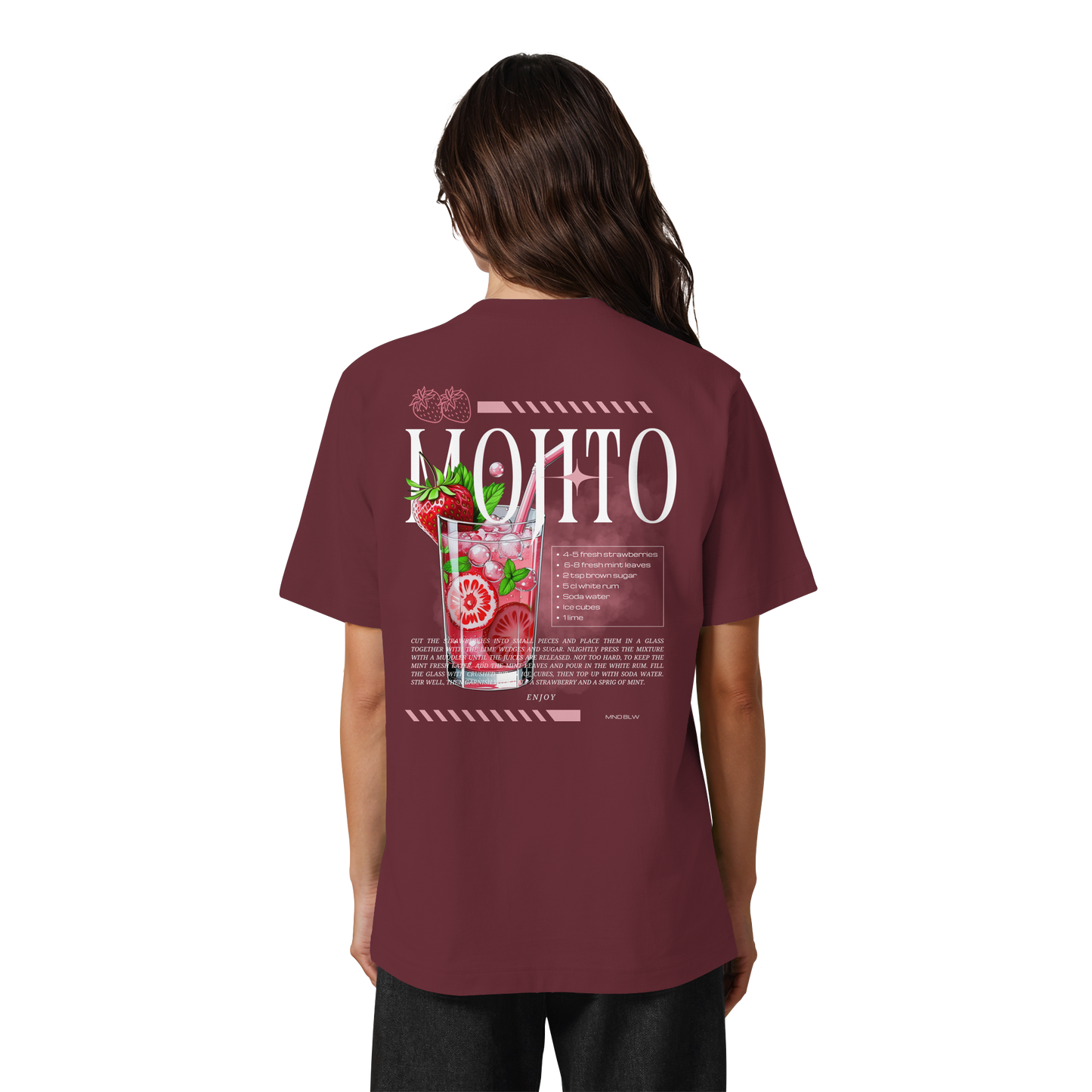MOJITO STRWBRY I Oversized Organic Shirt