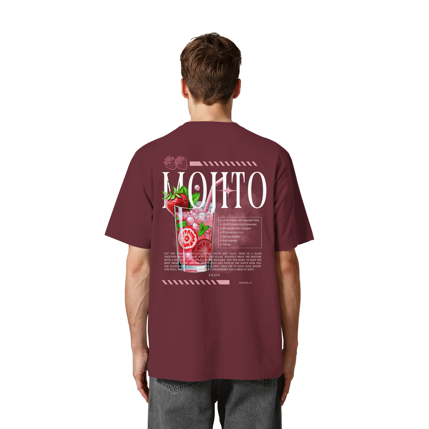 MOJITO STRWBRY I Oversized Organic Shirt