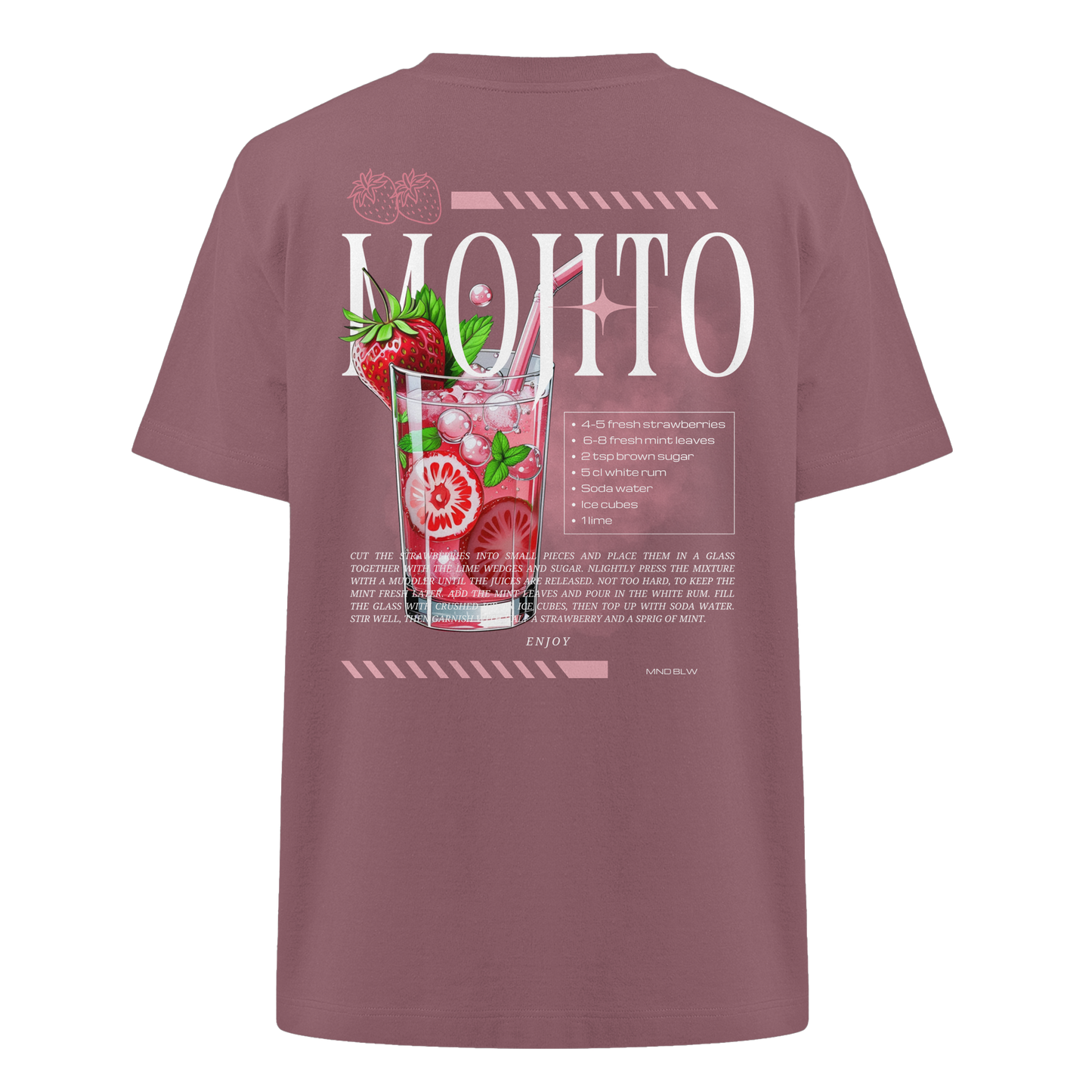MOJITO STRWBRY I Oversized Organic Shirt