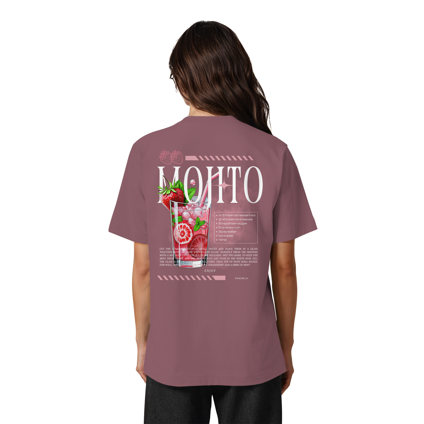 MOJITO STRWBRY I Oversized Organic Shirt