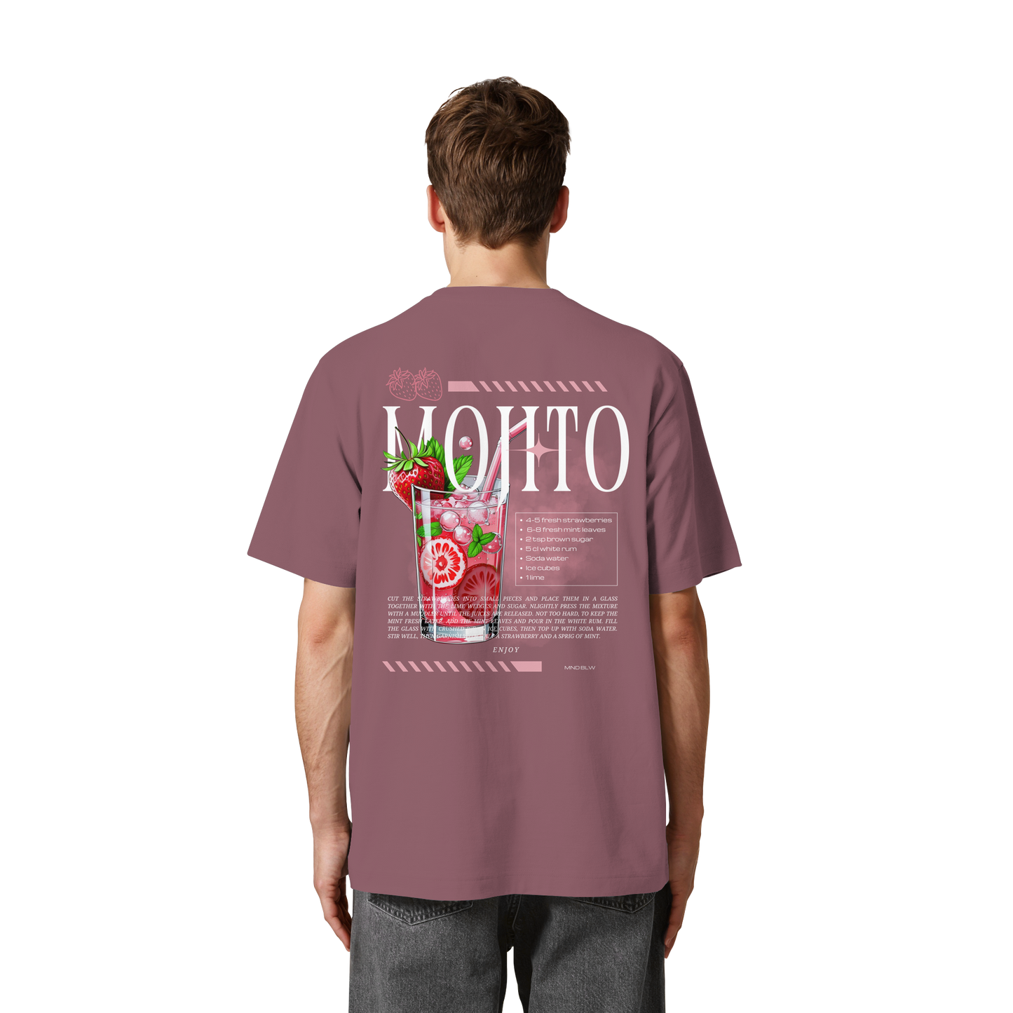 MOJITO STRWBRY I Oversized Organic Shirt