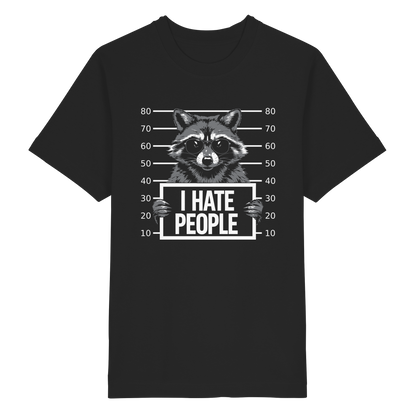 „I Hate People“ Frecher Waschbär Statement I Organic Shirt