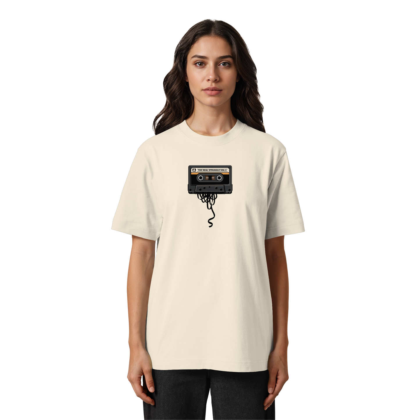 The Real Struggle I Oversized Organic Shirt