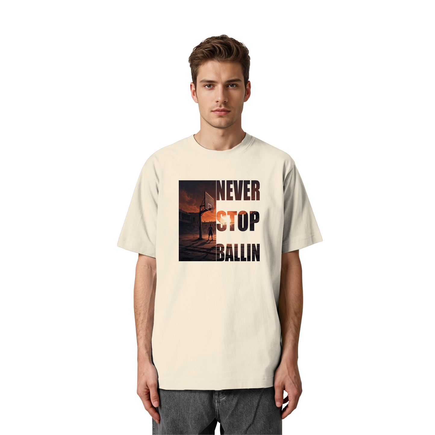 NEVER STOP BALLIN | Heavy Organic Shirt