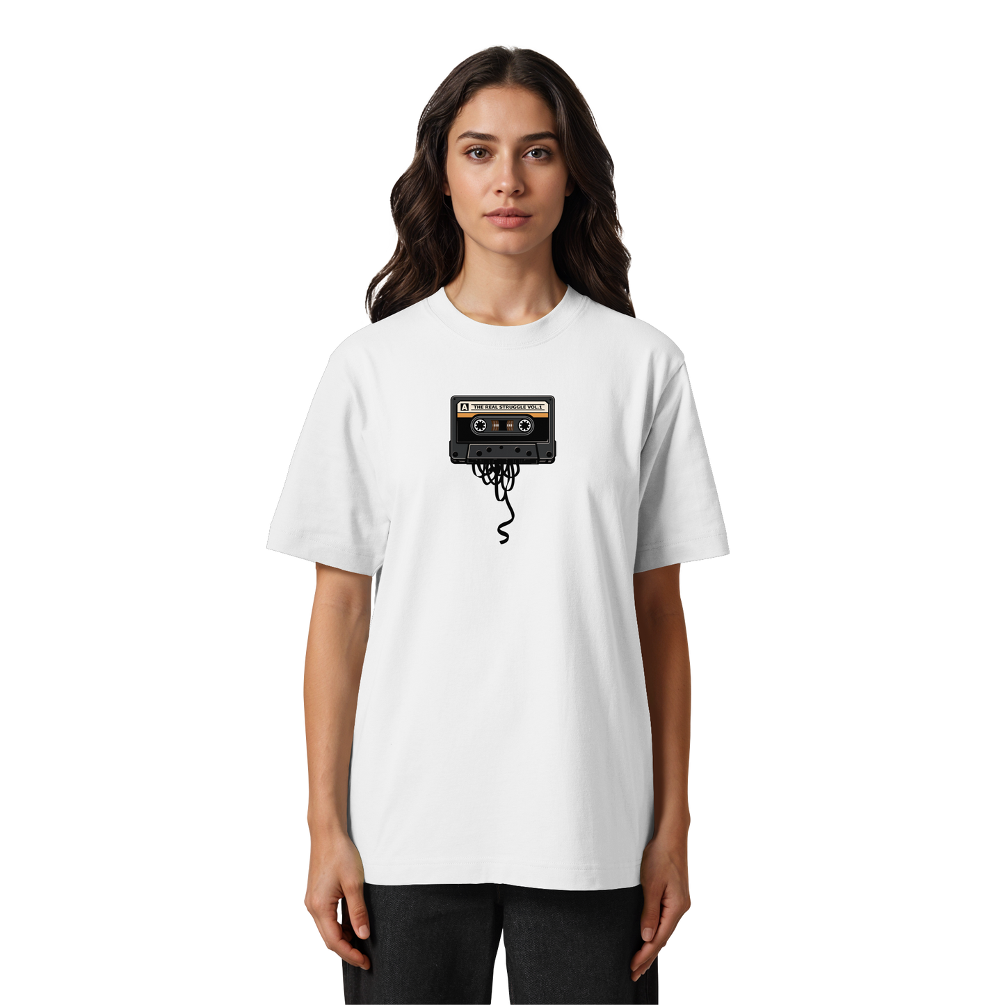The Real Struggle I Oversized Organic Shirt