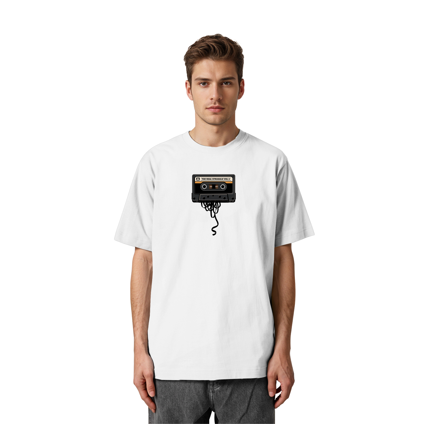 The Real Struggle I Oversized Organic Shirt