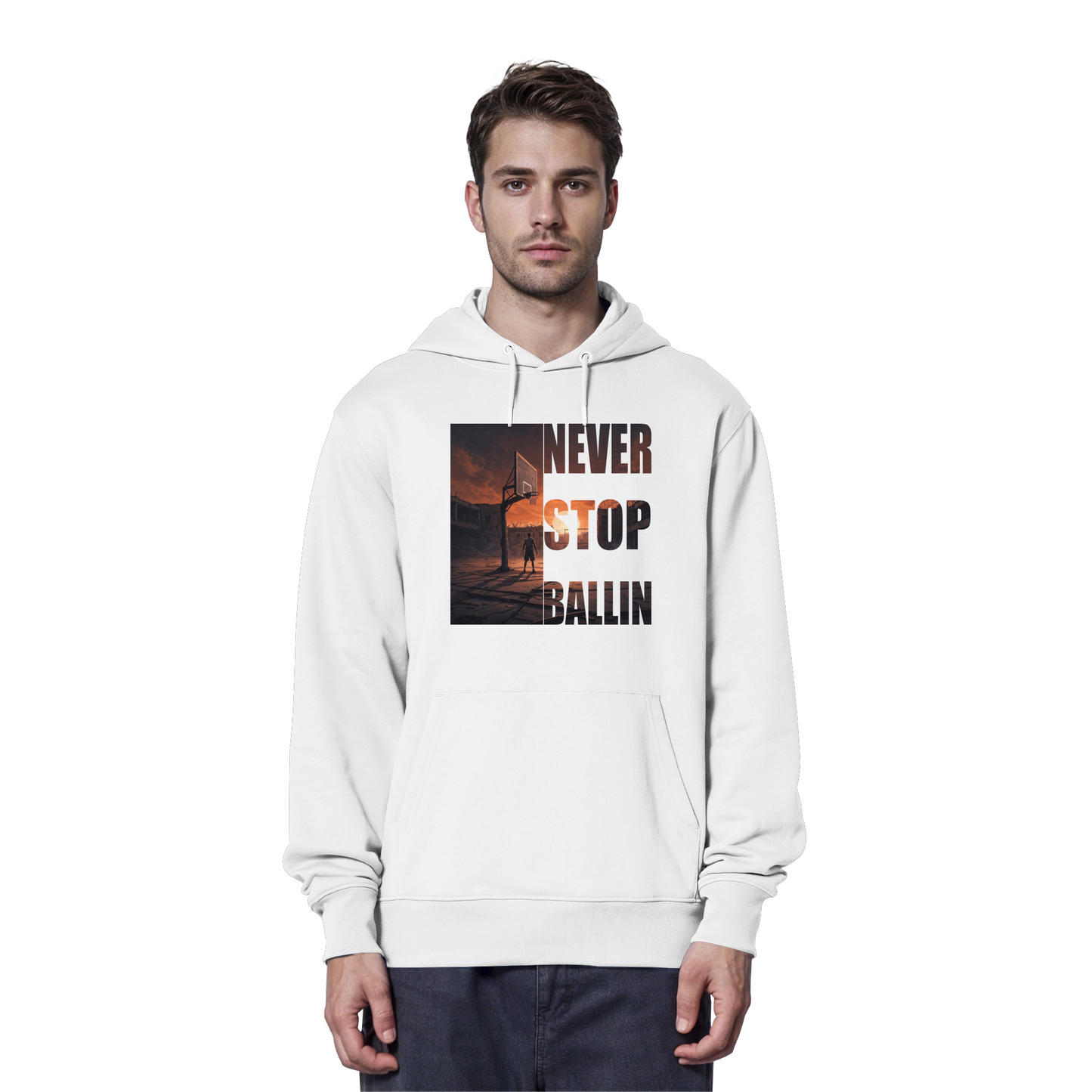 Never Stop Ballin I Organic Hoodie